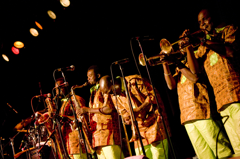 Last night Femi Kuti, son of Afrobeat legend Fela Kuti, lit up