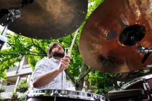 As part of the Out to Lunch concert series, people gathered this