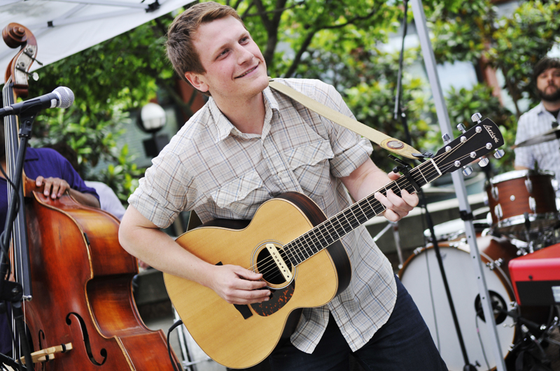 As part of the Out to Lunch concert series, people gathered this