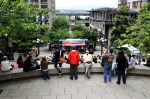 As part of the Out to Lunch concert series, people gathered this