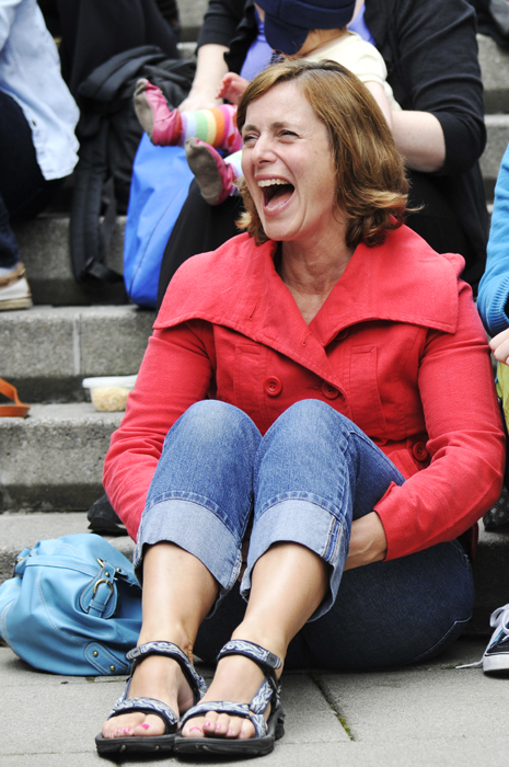 As part of the Out to Lunch concert series, people gathered this