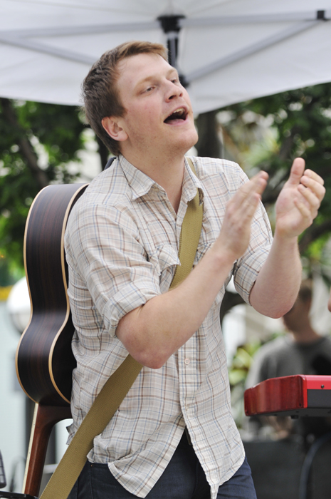 As part of the Out to Lunch concert series, people gathered this