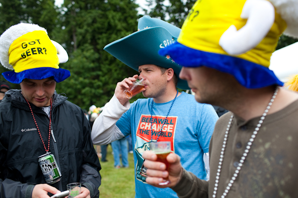 Brewers and beer enthusiasts converged on the 2010 Washington Brewers Festival held at Saint Edwards State Park on Saturday, June 20, 2010, in Kenmore, Wash.  (Photo by Matthew Williams for The Seattle Weekly)