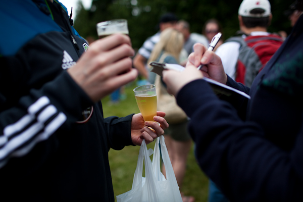 Brewers and beer enthusiasts converged on the 2010 Washington Brewers Festival held at Saint Edwards State Park on Saturday, June 20, 2010, in Kenmore, Wash.  (Photo by Matthew Williams for The Seattle Weekly)