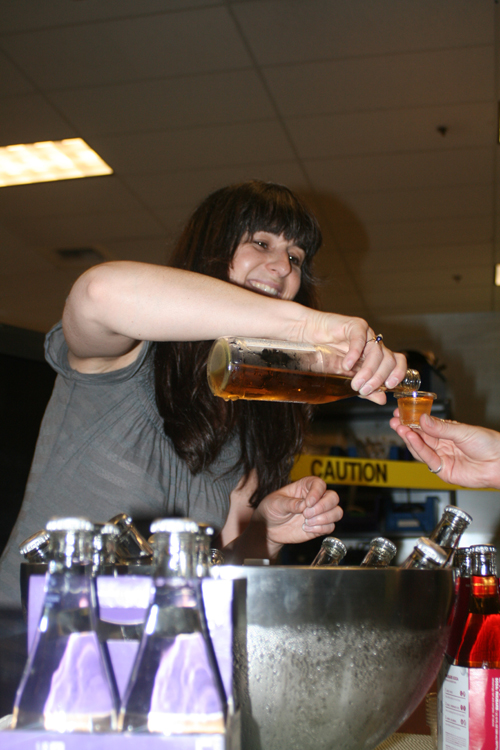 Dry Soda is yummy - and apparently mixing their rhubarb soda with whiskey makes for an even tastier treat.