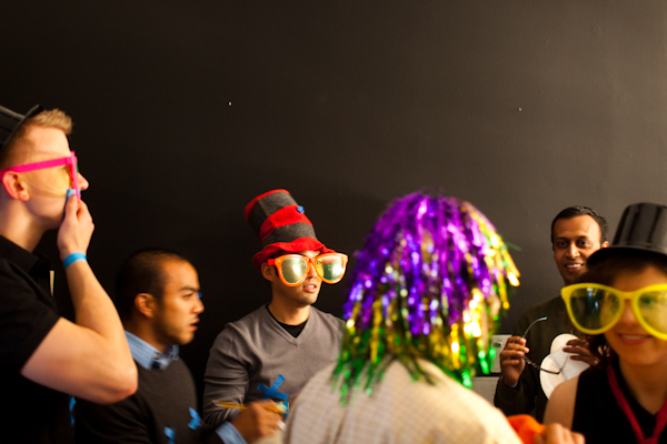 Party goers wate to participate in the "I'll Be Your Mirror" activity during the SAM Remix in Seattle, Wash., on Friday, June 4, 2010.  The event included the "Pop Culture Fashion" runway show, music with DJ Riz, and many more activities and performances.  (Photo by Matthew Williams for The Seattle Weekly)