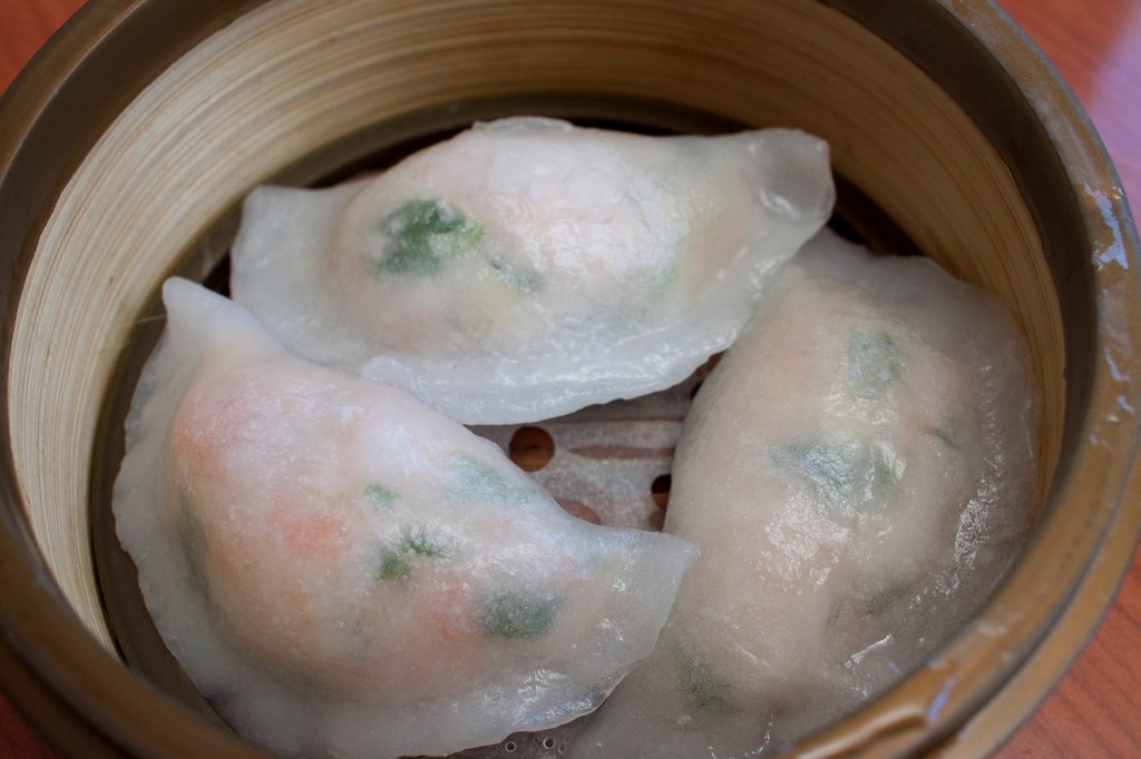 Vegetable and Shrimp Dumpling.