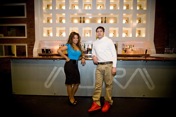 Leslie Gaultier, manager, and Matthew Chu, owner, Aura nightclub.
