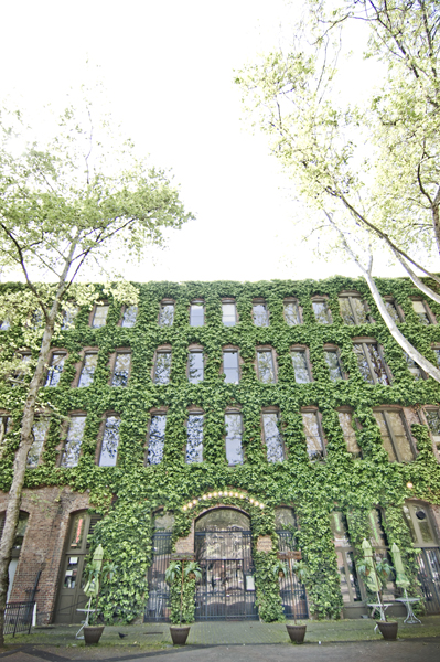 Historic building skirting Occidental Park.