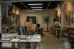 Inside the Yesler Street workspace of artist Jim Leong.