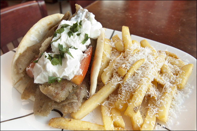 Gyros with fries
