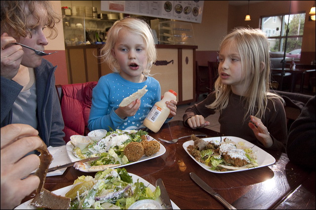 Kids are also fans of Mawadda's gyros.