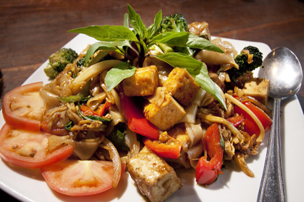 Khi Mao noodles with tofu.