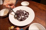 And if the previous weren't sweet enough, a helping of black sticky rice pudding.