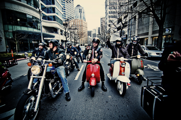 A bevy of bikers meet up for "Meant to Offend #18", a