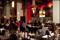 Enjoying a meal at Steelhead Diner.