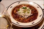 Gumbo from a recipe of Davis' grandmother's.