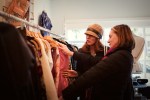 Ladies check out the racks at Driftwood Consignment.