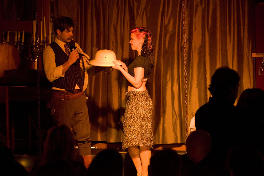 His Assistant Jane brings out his best safari hat.