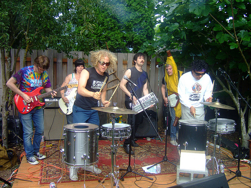 Coconut Coolouts  When these purveyors of beer soaked, party flu hit the stage,  prepare yourself: youaE™re going to catch a good time whether you wanted to or not. Their hot garage mess of simple, trashy tunes have a hypnotic aEœLouie, LouieaE-type effect, making you simultaneously sassy, dance happy, and even thirstier. With two stand up drummers, a keytar and tons aE˜o spontaneous backing vocalists/percussionists, the Coolouts leave you with the feeling that at any minute, anything might happenaE¦and it just might happen in a banana suit. Sunset Tavern, 11:30 p.m. Note by MAaE™CHELL DUMA LAVASSAR