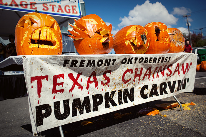 A pumpkin carving contest with a twist.