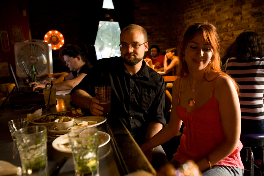 John and Sharon Pickens-Green were celebrating their 1st anniversary at Georgetown Liquor Company.