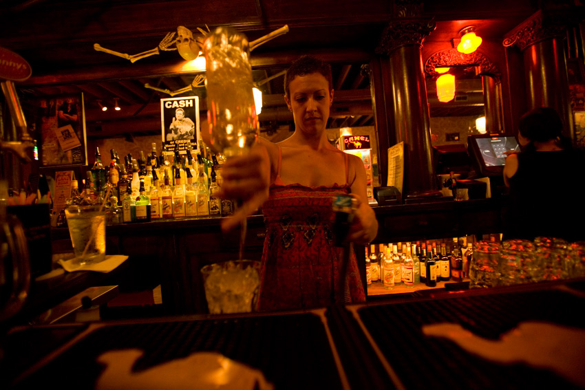 The bartender at Jules Mae's was very short with us and didn't want to give her name.
