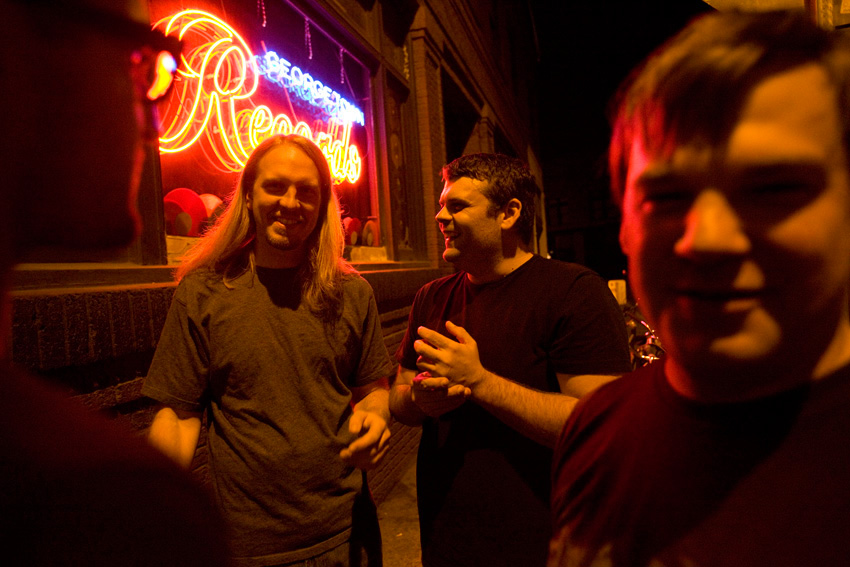 Outside Georgetown Records, deciding where to go next...