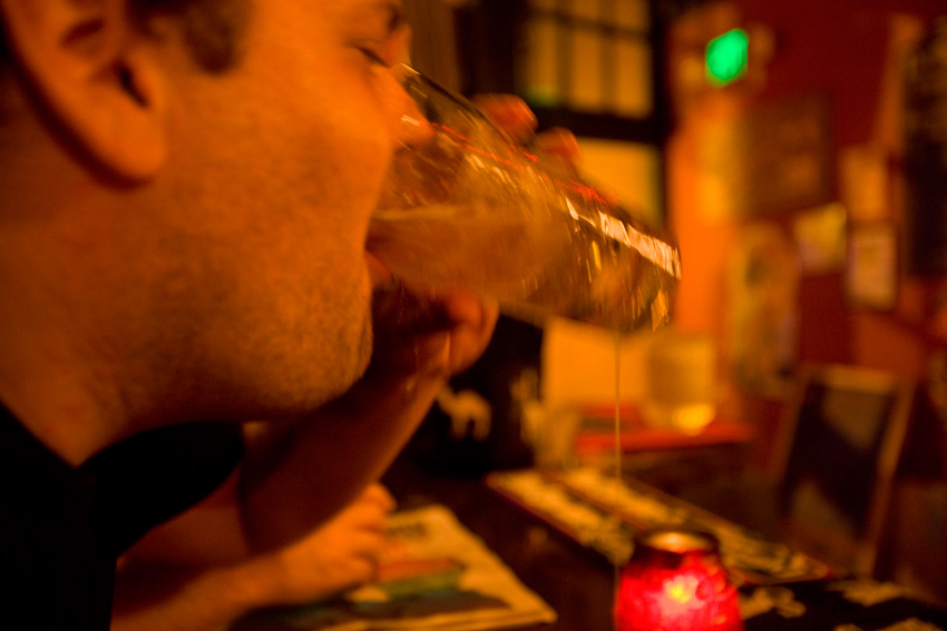 Jason Harrison downed a Boilermaker.