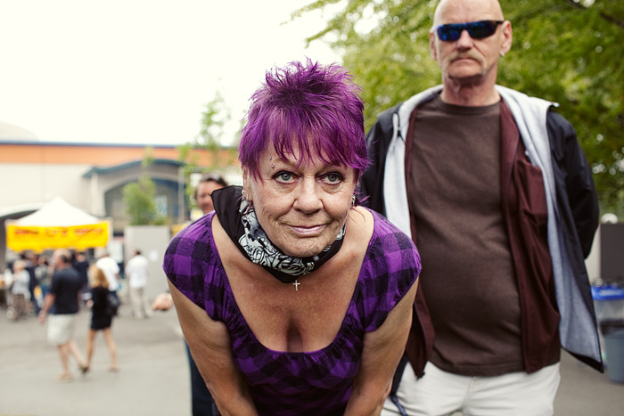 Jo and her man stopped by the Mural Amphitheatre after attending the Seattle Tattoo Expo being held in the Northwest rooms.
