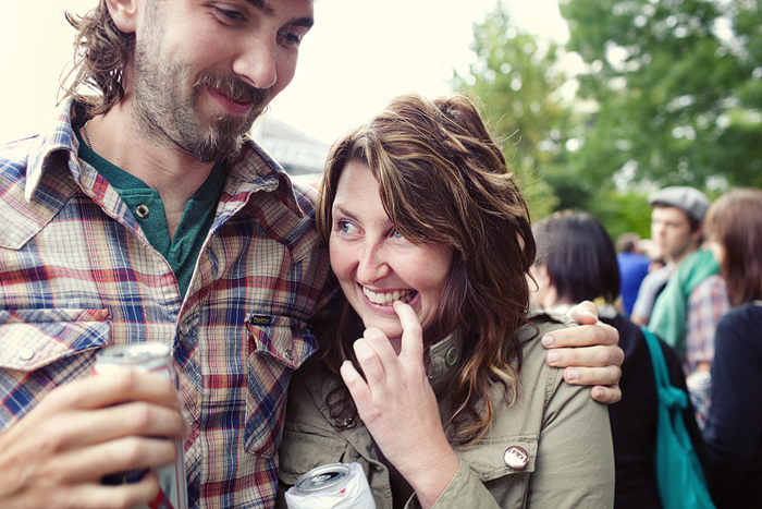 Ben and Heatherly are at the tail end of a cross country trip to drop Heatherly off at the Art Institute of San Francisco, where she'll be taking classes this fall.A  The Brooklyn-based couple was celebrating their 2 year anniversary at the BBQ.