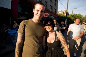 Gearing up for Friday at Block Party.