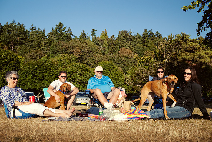 The Ruttkay family enjoys a picnic together.A  They don't see each other as often since their daughter moved to Portland.