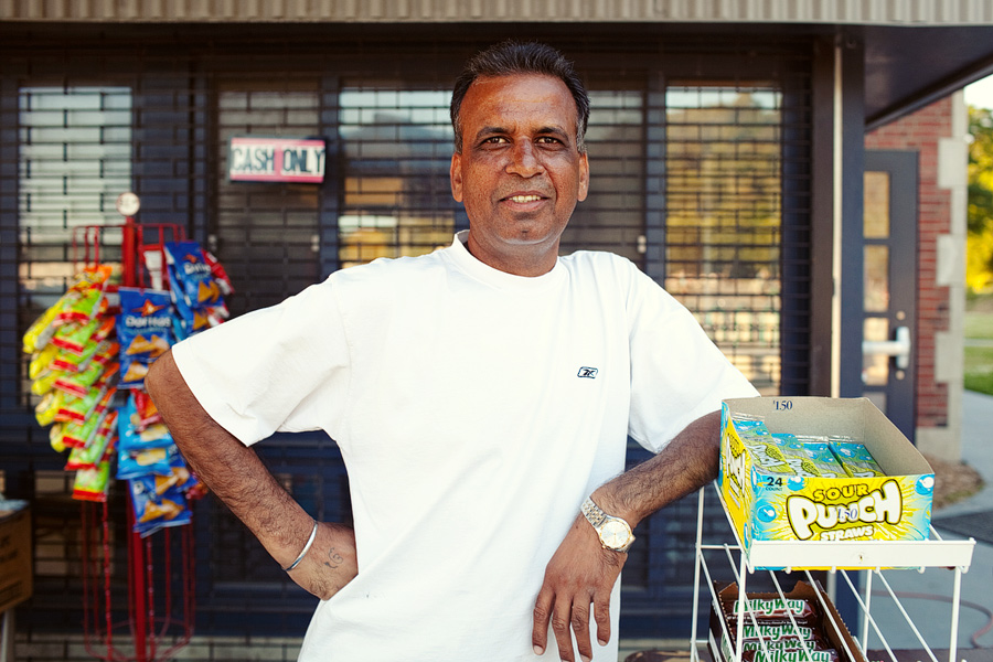 Singh works the snack bar.