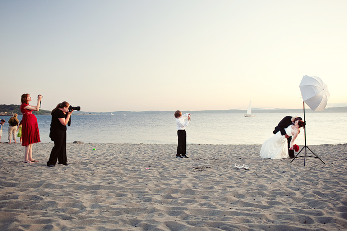 Wedding photographer Cheryl Jones shoots newlyweds Rahn & Dawn.A  The Golden Gardens' Boat House is a popular wedding venue with incredible views.