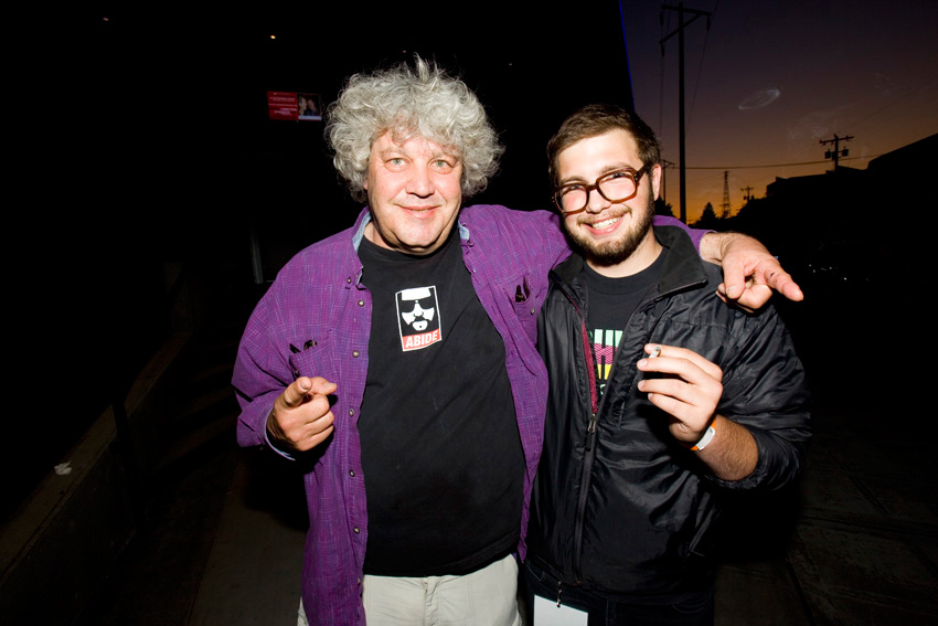 The Dude mugs with comedian Danniel Linn.