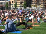 Saturday morning saw several hundred people fill Cal Anderson Park for Equalityoga,