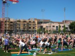 Saturday morning saw several hundred people fill Cal Anderson Park for Equalityoga,