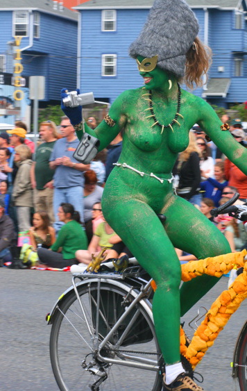 The annual Fremont Solstice Parade -- equipped with plenty of painted and