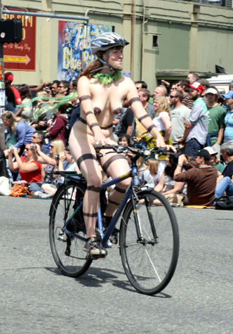 The annual Fremont Solstice Parade -- equipped with plenty of painted and