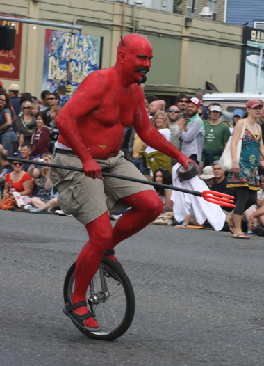 The annual Fremont Solstice Parade -- equipped with plenty of painted and
