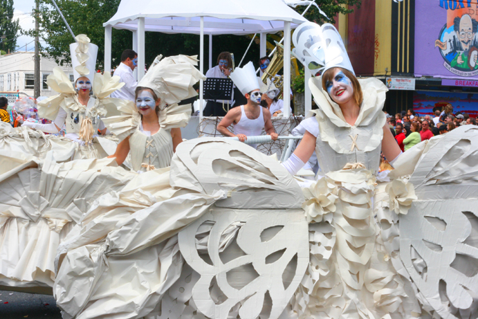 The annual Fremont Solstice Parade -- equipped with plenty of painted and