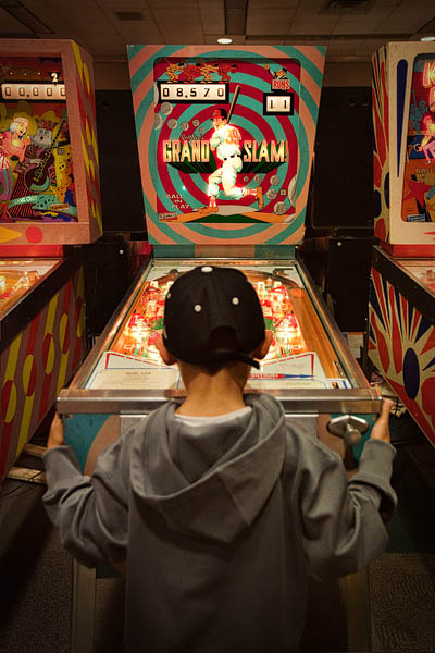 8-year-old Brandon plays his favorite game of the day, Grand Slam.