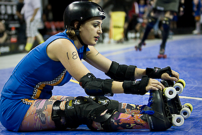 A Wench stretches for the big game.