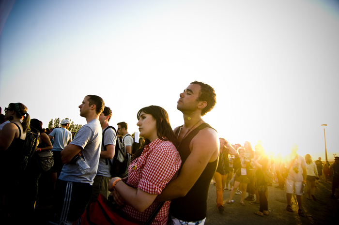Enjoying the view of the mainstage.