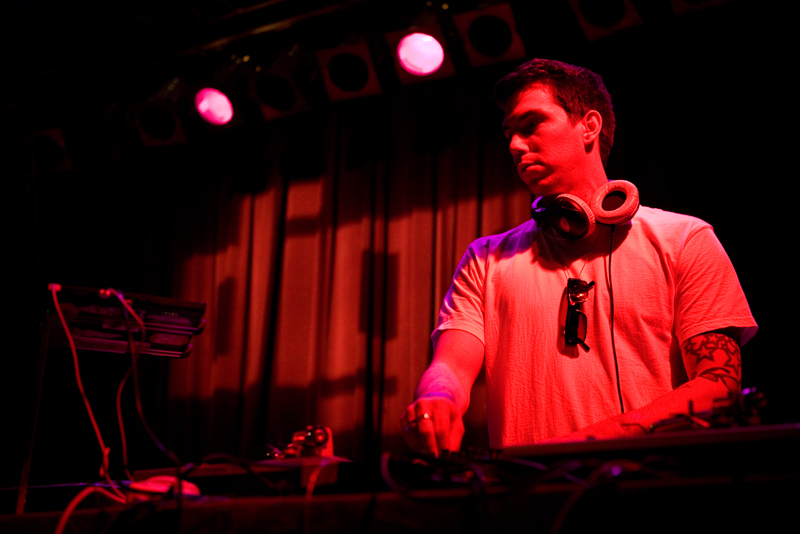 DJ Tigerbeat works the wax.