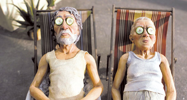 $9.99: The stop-motion animated puppets in Tatia Rosenthal's beguiling first feature look like clay-mated slabs of glazed meat, at once unreal and hyper-real. Which makes them perfect carriers of the off-kilter existentialism of Etgar Keret, who co-wrote the screenplay for $9.99 with Rosenthal, based on his own short stories. With Keret you never know where laughter ends and heartbreak begins, and so it is with these lost souls (voiced by Geoffrey Rush, Anthony LaPaglia and other luminaries of this Israeli-Australian co-production) who keep colliding in a naturalistically evoked apartment building that could be found in any warm-climate city, whether Tel Aviv, Sydney or Los Angeles. Their gait is stiff, but they're tormented by the full range of emotional incompleteness, from shame to lust to longing to confusion to plain old weariness with the struggle to stay afloat. There's more fun than mawkishness, though, in the underachiever who evades his fiancee's demands by cavorting with 2-inch-high frat boys, the suicidal (maybe) Guardian Angel (maybe) who'd rather be anywhere but here, the penthouse hottie who likes her men absolutely hairless, and the 20-something who seeks solace in a $10 life manual because his loving, single father has no time to listen. The cutrate how-to proves more potent than you'd think, which says something wise and wonderful about the way the material world can hold out ridiculous but transcendent spiritual release. I'm not revealing how, but let's just say that $9.99 doesn't end like that other movie about the pursuit of happyness, and all the better for it. (NR) REVIEW BY ELLA TAYLOR Harvard Exit: 9:30 p.m., Sun., May 24 (also 4:30 p.m. Thurs., May 28).