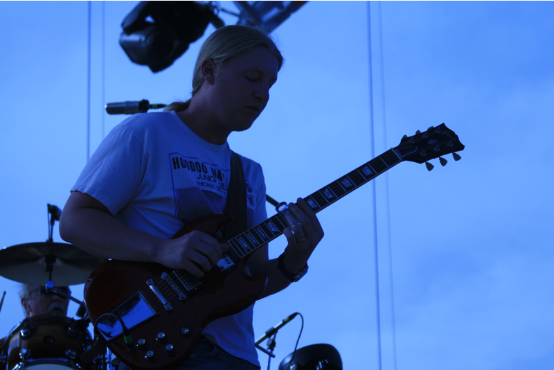 To open The Allman Brothers Band's set, Derek Trucks led the band through a 20-plus minute rendition of Mountain Jam.