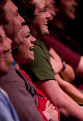 Laughs the whole night through.