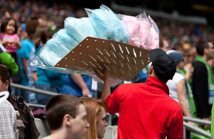 Ten minutes later this guy was out of cotton candy.